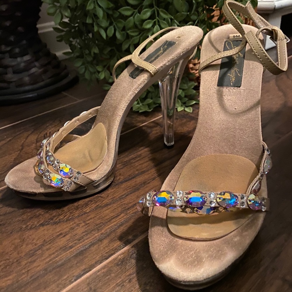 Johnathan Kayne Taupe pageant heels